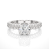 Picture of 1.10 Carat Round Cut Diamond Ring With An Intricately Braided Band.