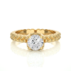 Picture of 1.10 Carat Round Cut Diamond Ring With An Intricately Braided Band.