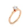 Picture of 0.90 CT Round Solitaire Ring With A Six Prong Setting.
