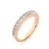 Picture of 1 Carat Princess Cut Lab Grown Diamond Half Eternity band.