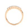 Picture of Modern Band With A Striking Row of Princess Cut Diamonds - 0.50ctw Diamonds