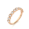 Picture of A Vintage Inspired,Scalloped Half Eternity Band featuring Bezel Set- 0.70ctw Diamonds