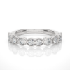 Picture of A Vintage Inspired,Scalloped Half Eternity Band featuring Bezel Set- 0.70ctw Diamonds