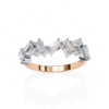 Picture of 0.70 Ct Band Featuring A Zig Zag Pattern Of Baguette And Round Cut Diamonds.