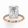 Picture of 2.50 Carat Solitaire Emerald Cut Diamond Ring With A Pave band.