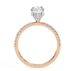 Picture of 1.20 Carat Oval Solitaire Diamond Ring With A Pave Band.