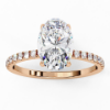 Picture of 1.20 Carat Oval Solitaire Diamond Ring With A Pave Band.