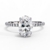 Picture of 1.20 Carat Oval Solitaire Diamond Ring With A Pave Band.(1.43 Ctw Diamonds)
