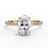 Picture of 1.20 Carat Oval Solitaire Diamond Ring With A Pave Band.