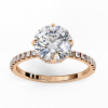 Picture of 2.40 Carat Solitaire Round Diamond Ring With a Diamond Studded Band.