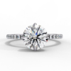 Picture of 2.40 Carat Solitaire Round Diamond Ring With a Diamond Studded Band.(2.66 Ctw Diamonds)