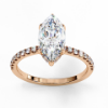 Picture of 1.50 Carat Marquise Solitaire Diamond Ring With A Classic Band.