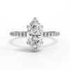 Picture of 1.50 Carat Marquise Solitaire Diamond Ring With A Classic Band.