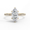 Picture of 1.50 Carat Marquise Solitaire Diamond Ring With A Classic Band.