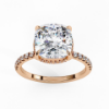 Picture of Glamorous 3 Carat Solitaire Cushion Lab Grown Diamond Ring