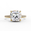 Picture of Glamorous 3 Carat Solitaire Cushion Lab Grown Diamond Ring.(3.25 Ctw Diamonds)