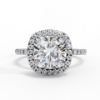Picture of 1.80 Carat Solitaire Cushion Halo Ring(2.10Ctw Diamonds)