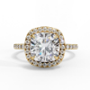 Picture of 1.80 Carat Solitaire Cushion Cut Ring With Halo.(2.10 Ctw Diamonds)