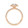 Picture of 1.70 Carat Lab Grown Emerald Solitaire Diamond Halo Ring.