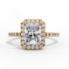 Picture of 2.20 Carat Radiant Solitaire Halo Ring.(2.92 Ctw Diamonds)