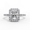 Picture of 2.20 Carat Radiant Solitaire Halo Ring.(2.90 Ctw Diamonds)