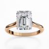 Picture of 2.50 Carat Emerald Cut Solitaire Lab Grown Diamond Ring.