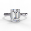 Picture of 2.50 Carat Emerald Cut Solitaire Lab Grown Diamond Ring.