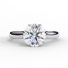 Picture of 2 Carat Round Diamond  Solitaire Ring On a Sleek band.