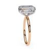Picture of 2.50 Carat Emerald Cut Lab Grown Diamond Ring With a Hidden Halo.