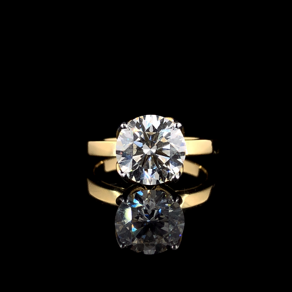 Picture of 2.50 Carat Solitaire Ring With An Elegant Floral - Inspired Prong Setting.