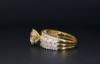 Picture of 2.60 Carat Solitaire Diamond Ring With Leaf Detailing And Pave Accents.(4.10CTW Diamonds)