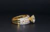 Picture of 2.60 Carat Solitaire Diamond Ring With Leaf Detailing And Pave Accents.(4.10CTW Diamonds)