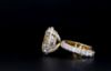 Picture of 7 Carat Oval Solitaire Ring With A Finely Detailed Pave Setting. (9.50CTW Diamonds)