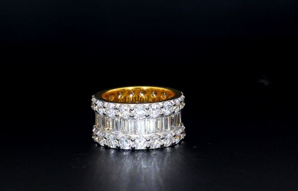 Picture of 6.80 Carat Diamond Band With Baguette And Round Cut Stones.