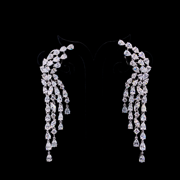 Picture of 10 Carat Drop Earrings With A Graceful Cascading Flair.