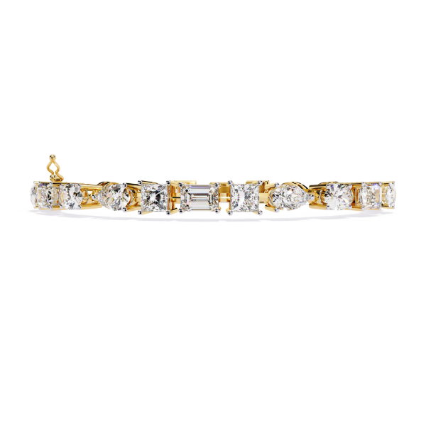 Picture of A Luxurious 13.84 Carat Bracelet Showcasing Pear, Princess, Oval And Emerald Cut Diamonds.