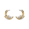 Picture of Urban Spiral - Round Diamond Contemporary Hoops.