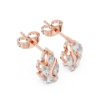 Picture of Leaflet Luxe Stud Earrings –0.50 Carat Marquise & Round Diamonds