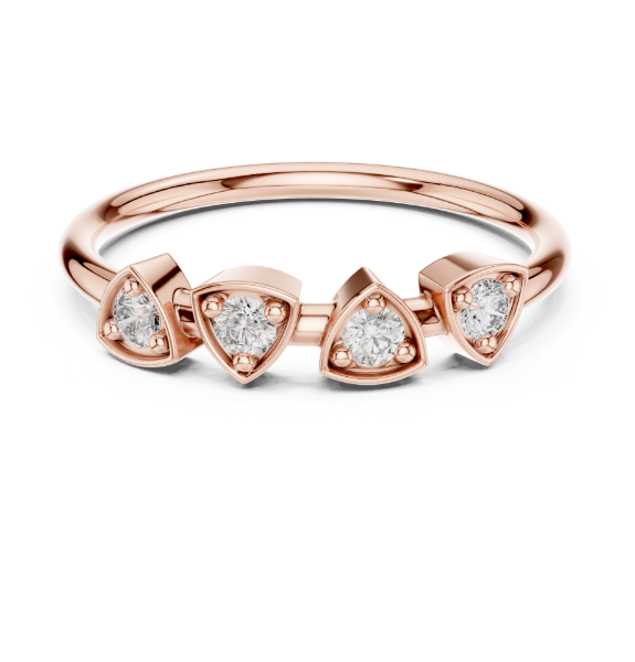 Picture of Trinity Spark - 1.50 Carat Round Diamond Ring In Bezel Setting.