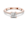 Picture of Regal Spark – 0.45 Carat Princess Diamond Ring.( 0.60 CTW Diamonds)
