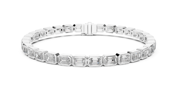 Picture of The Legacy Bezel Band - 9.50 Carat Emerald Diamond Bracelet
