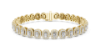 Picture of  The Halo & Alternating Link - 7 Carat Round and Radiant Diamond Bracelet