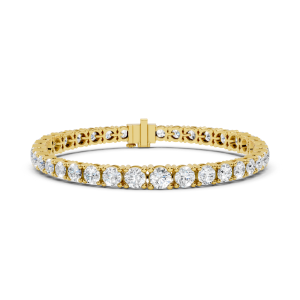 Picture of The Sculpted Basket Tennis - 13.20 Carat Round Diamond Bracelet