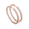 Picture of Eternal Glow – 1 Carat Round Diamond Hoop Earrings