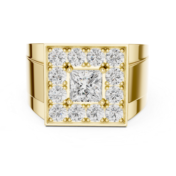 Picture of Regal Square – 2.30 Carat Round & Princess Diamond Ring