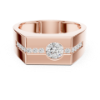 Picture of Crest Solitaire – 0.70 Carat Round Diamond Men’s Ring  (0.70 CTW DIAMONDS)
