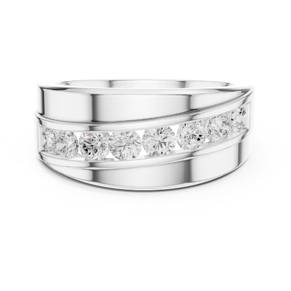 Picture of Radiant Stream – 0.90 Carat Round Diamond Band