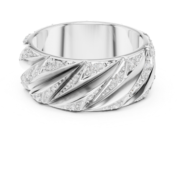 Picture of Regal Swirl – 0.65 Carat Round Diamond Band