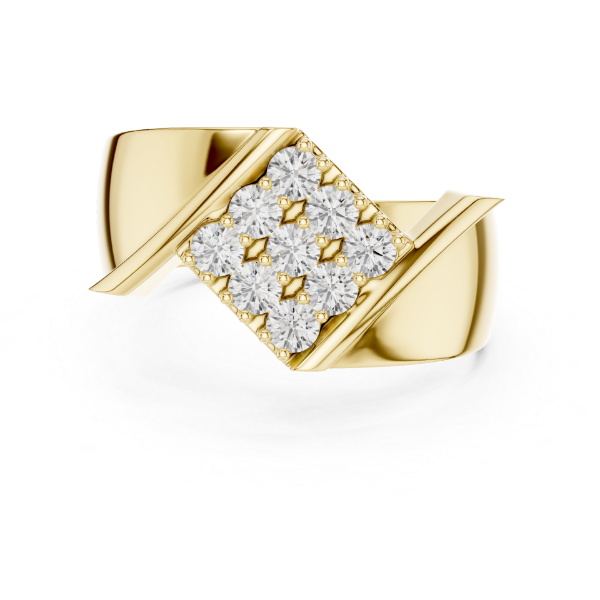 Picture of Crown Grid – Round Diamond Men's Band