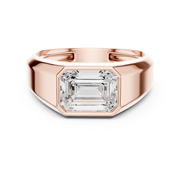Picture of Regal Radiance – 2 Carat Solitaire Emerald Diamond Ring
